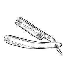 Razor vector sketch line art hand drawn illustration 
