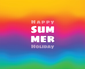 abstract rainbow background, vector bokeh vibrant pattern with copy space for text, trendy happy summer holiday concept