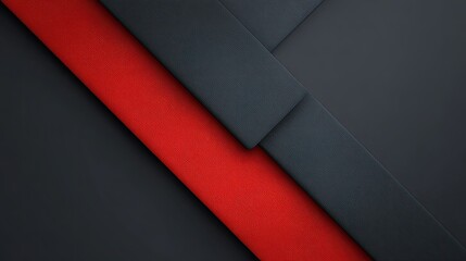 Abstract Composition of Black and Red Textures on Dark Background