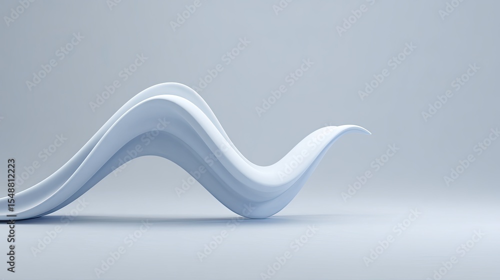 Aufkleber abstract wave form in minimalistic design for modern backgrounds