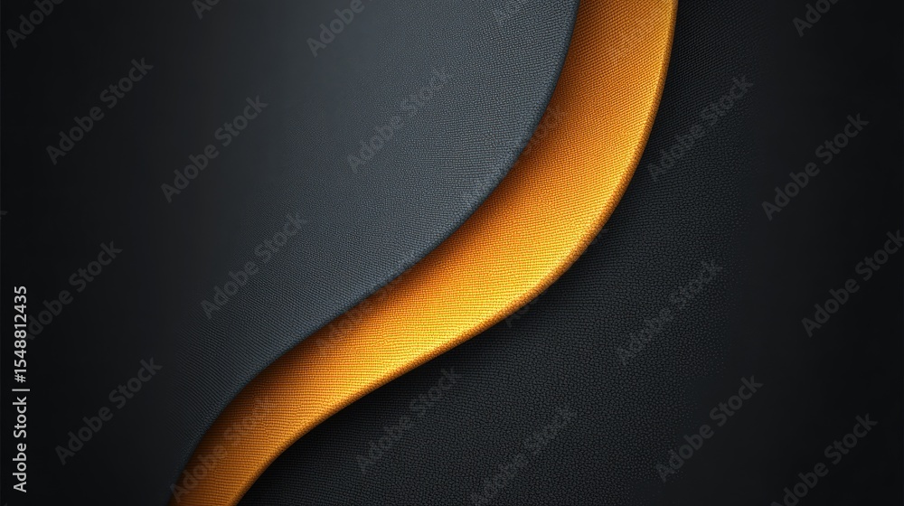 Aufkleber abstract wave design with orange gradient on dark background