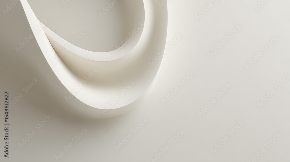 Poster elegant abstract curves on soft neutral background for design use
