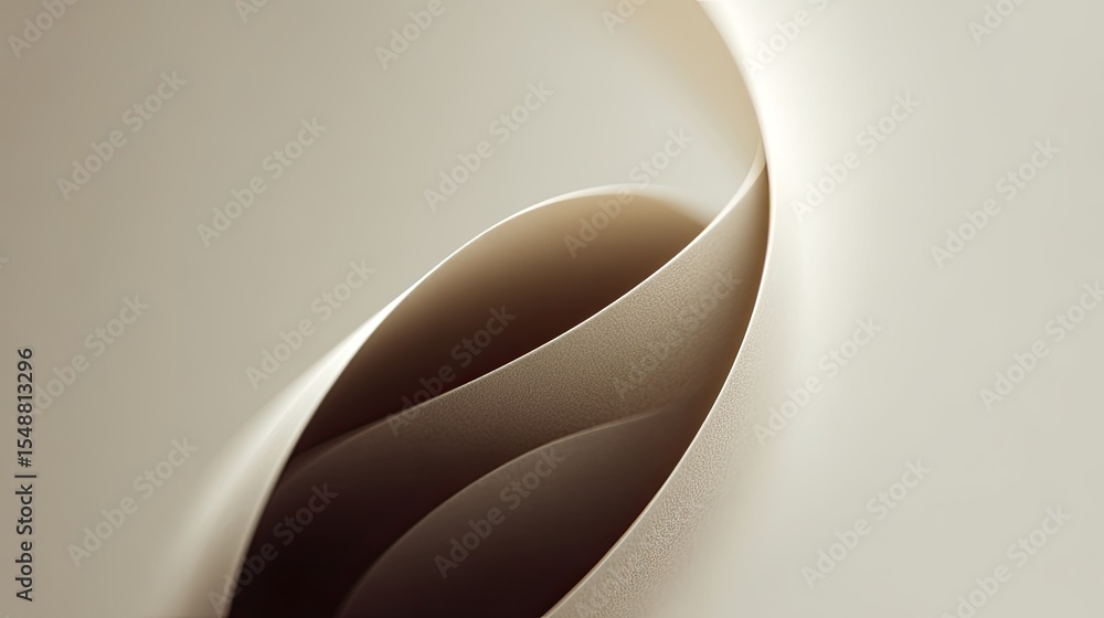 Aufkleber elegant flowing paper texture with soft curves and subtle lighting