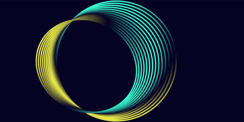Abstract background with spiral circle lines, technology futuristic template. Vector illustration.