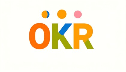 Colorful OKR acronym design.