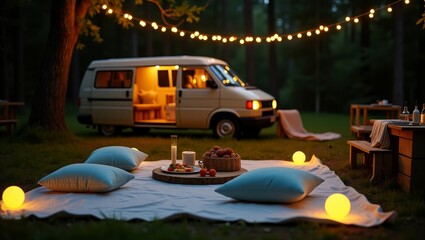 Magical summer nights with van camping