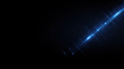 Obraz premium Abstract Blue Light Rays on a Dark Background for Design Projects