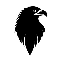 minimalist eagle head silhouette design