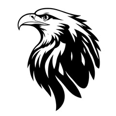 eagle head tribal silhouette logo