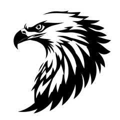 eagle head tribal style silhouette