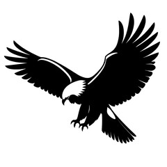 tribal eagle silhouette with extended talons