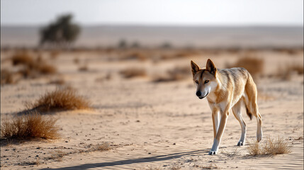 Australian Wild Dog Dingo Against
