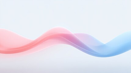Soft Colorful Waves of Pink and Blue in Abstract Design