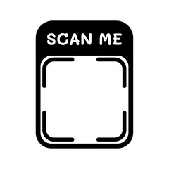Scan qr code. Scan me. QR codes for smartphone. QR code with inscription scan me with smartphone. Scan me icon. Scan qr code icon for payment