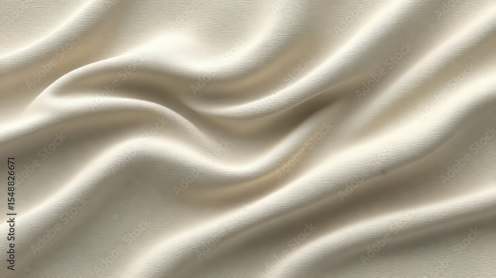 Poster smooth cream fabric texture with subtle wave patterns and shadows