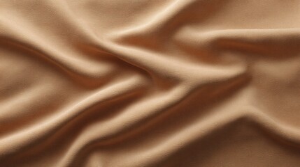 Fototapeta premium Soft Textured Fabric in Warm Beige Color with Natural Creases and Drape