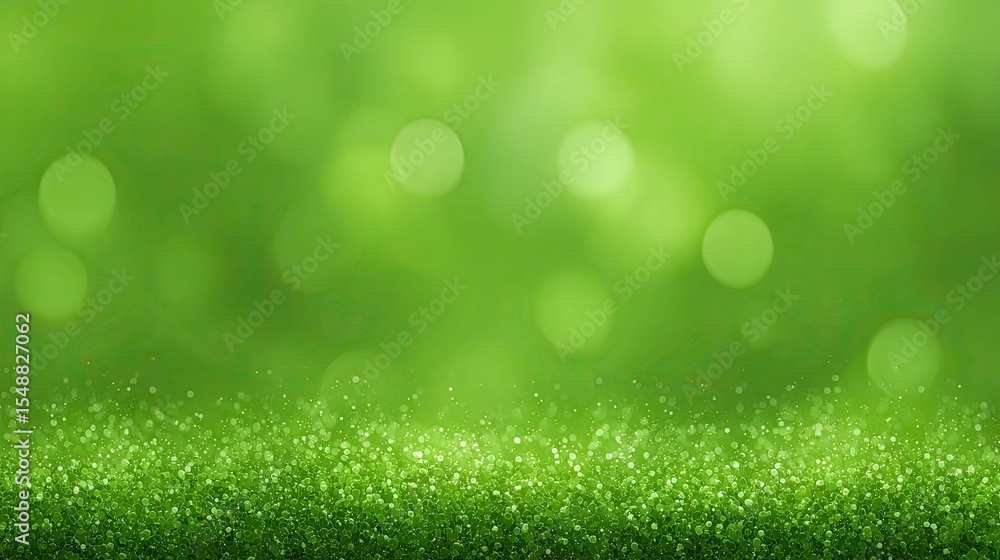 Aufkleber soft focus green background with bokeh effect and grass texture