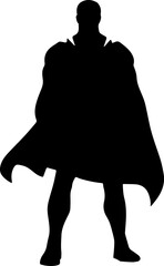 Men super hero silhouette vector illustration