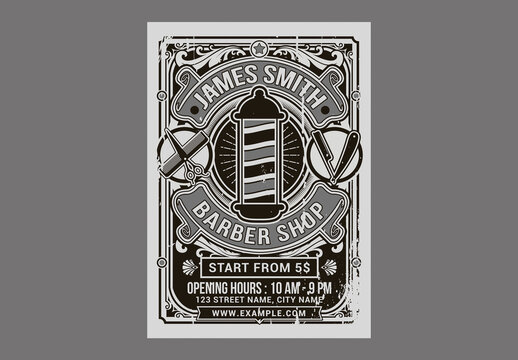 Retro Barber Shop Flyer