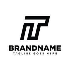Letters NT Monogram Logo, suitable for any brand with TN or NT initials