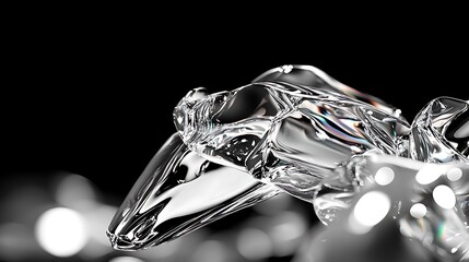 Intricate Overlapping Geometric Design with Sharp Lines and Crystal-like Textures