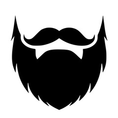 Simple beard logo silhouette