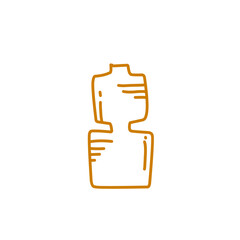 clay vase line art icon