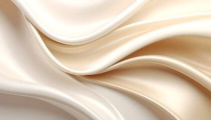 Cream Silk Drape Texture Background.