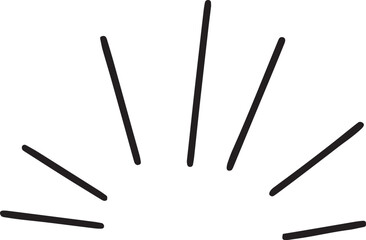 A set of black and white sun vector