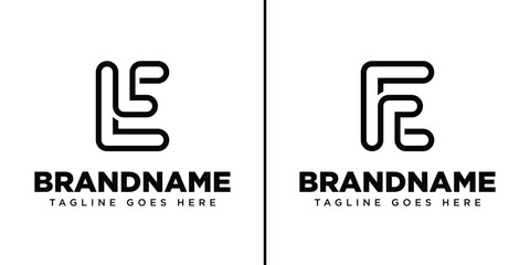 Letters EL or ER Monogram Logo, suitable for any business with EL LE ER RE initials