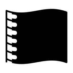 Black notebook page vector art great for notes or journal entries