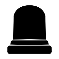 Simple Tombstone Silhouette Graphic for Halloween or Memorial Day Celebration