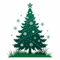 christmas tree vector illustration