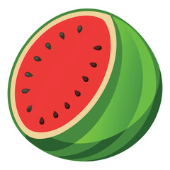 Whole watermelon with seeds