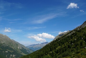 Fototapeta premium Swiss Alps view from the trail - Switzerland 
