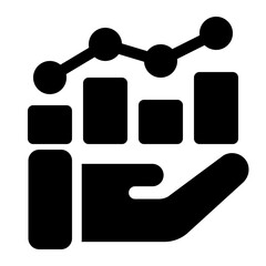 Hand Holding Growth Charts Icon