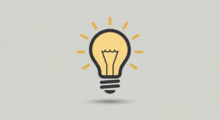 Illuminated Idea: A Vector Graphic of a Light Bulb Symbolizing Innovation