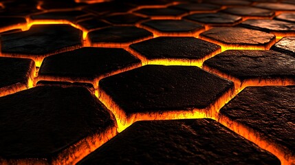 Molten hexagons