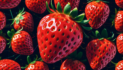Vivid Flavor: Strawberry on Black