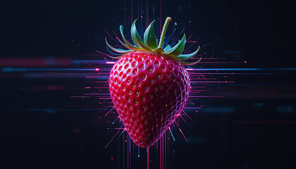 Berry Contrast: Red Against the Dark
