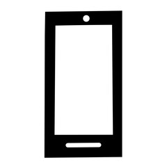 black smartphone icon isolated on white background