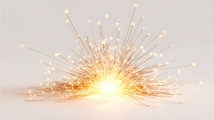 Fototapeta premium Sparkler glowing brightly against a dark black background