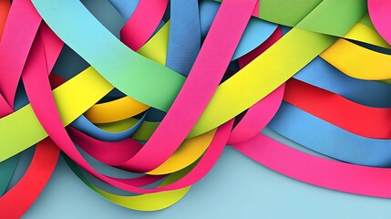 Colorful ribbon abstract design