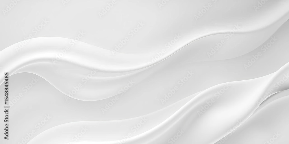 Poster fluid white curves on gray, creating a gradient abstract pattern, light, dynamic