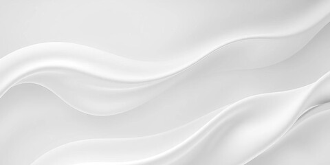 Fototapeta premium Fluid white curves on gray, creating a gradient abstract pattern, light, dynamic