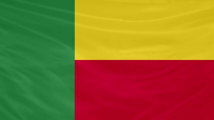 Benin Flag 4K Waving Motion Animation