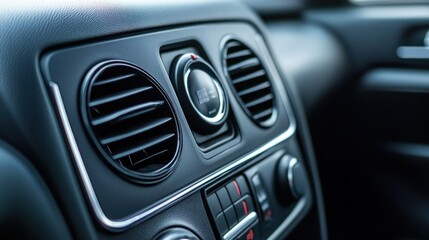 Closeup car dashboard vents
