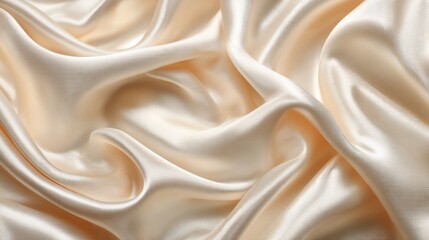 Obraz premium Smooth beige silk fabric with luxurious satin texture and elegant folds