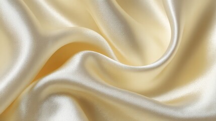 Obraz premium Luxurious cream silk fabric with smooth elegant folds