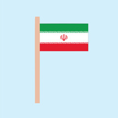 Iran National Flag Vector Image 